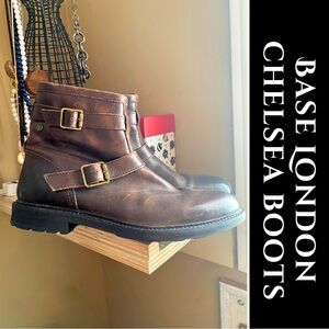 Base London Men’s Dark Brown Buckle Boots